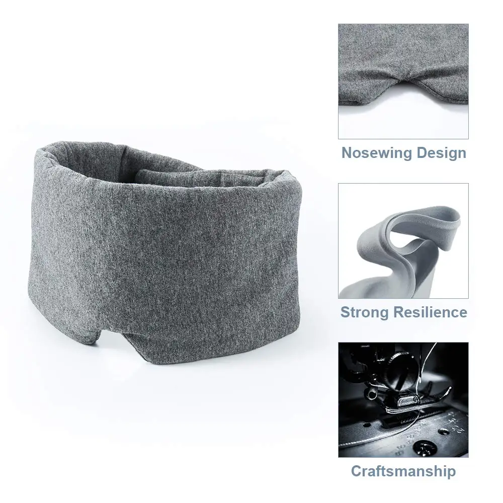 Cotton Sleep Mask Blackout Handmade Adjustable Blindfold Airplane Eye Mask