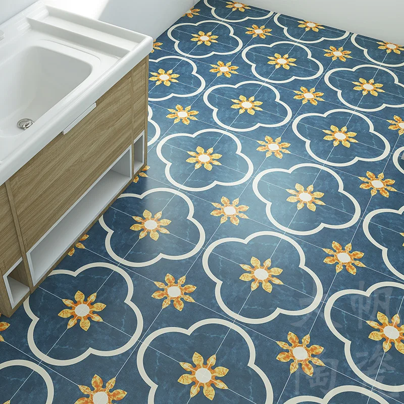 Longstar 2024 Factory Direct Hotselling Customized Handmade Flower Tiles With American Rustic Style