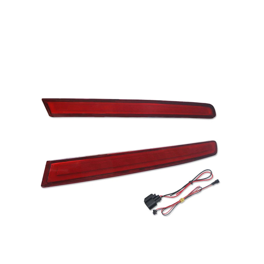 Car Rear Fog Lamps Red LED Bumper Reflector Lights With For 2011-2015 Ford Explorer Function as Tail or Rear Fog Lamps 12V