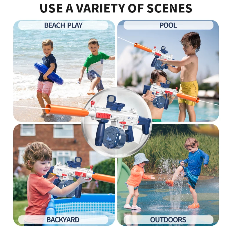 2024 SCAR Electric Water Gun for Adult Powerful Water Squirt Gun for Kids Super Water Soaker Pistol Kids Toy Gun
