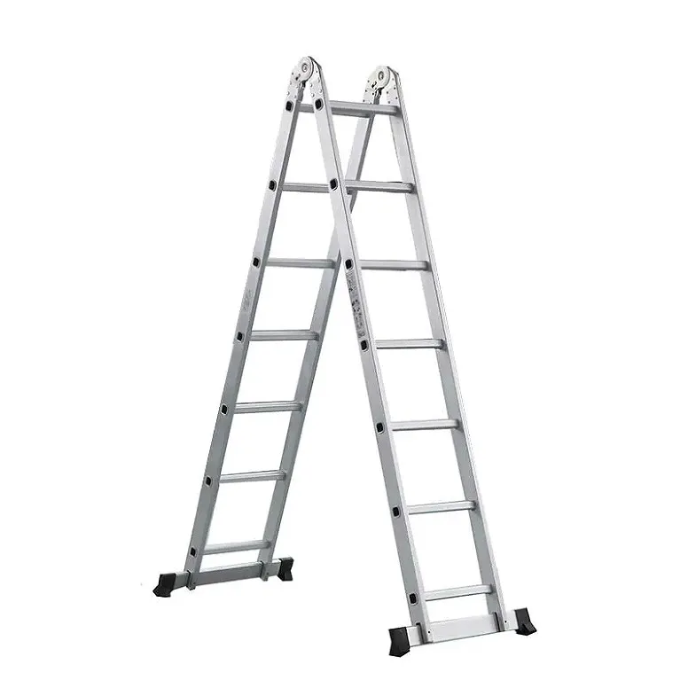CE 2 in 1 Aluminum Hinges Switched Double Use Step Ladder for Construction