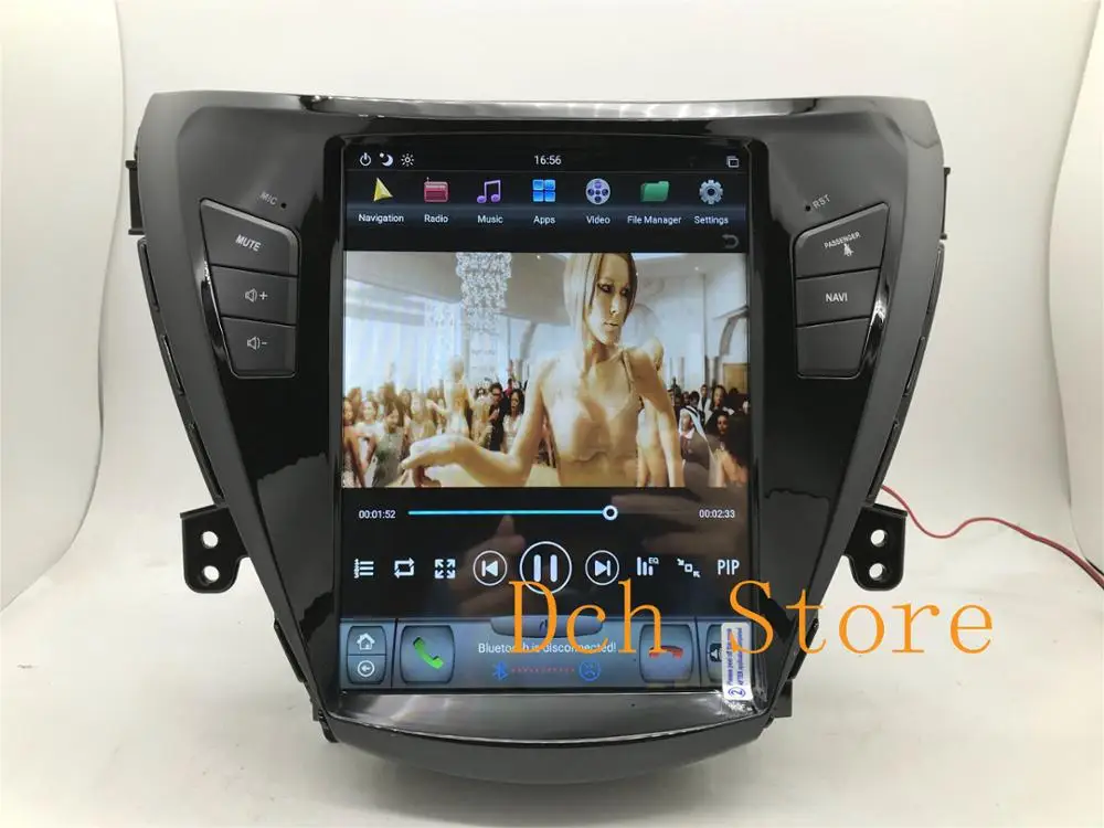 10.4 inch android 11 car dvd player gps navigation for elantra 2011-2013 tesla screen stereo auto RADIO multimedia 8G 128G DSP