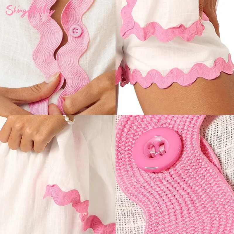 Custom 100% cotton women pajamas set  fashion short sleeve shorts two-piece set women nightgown sleepwear