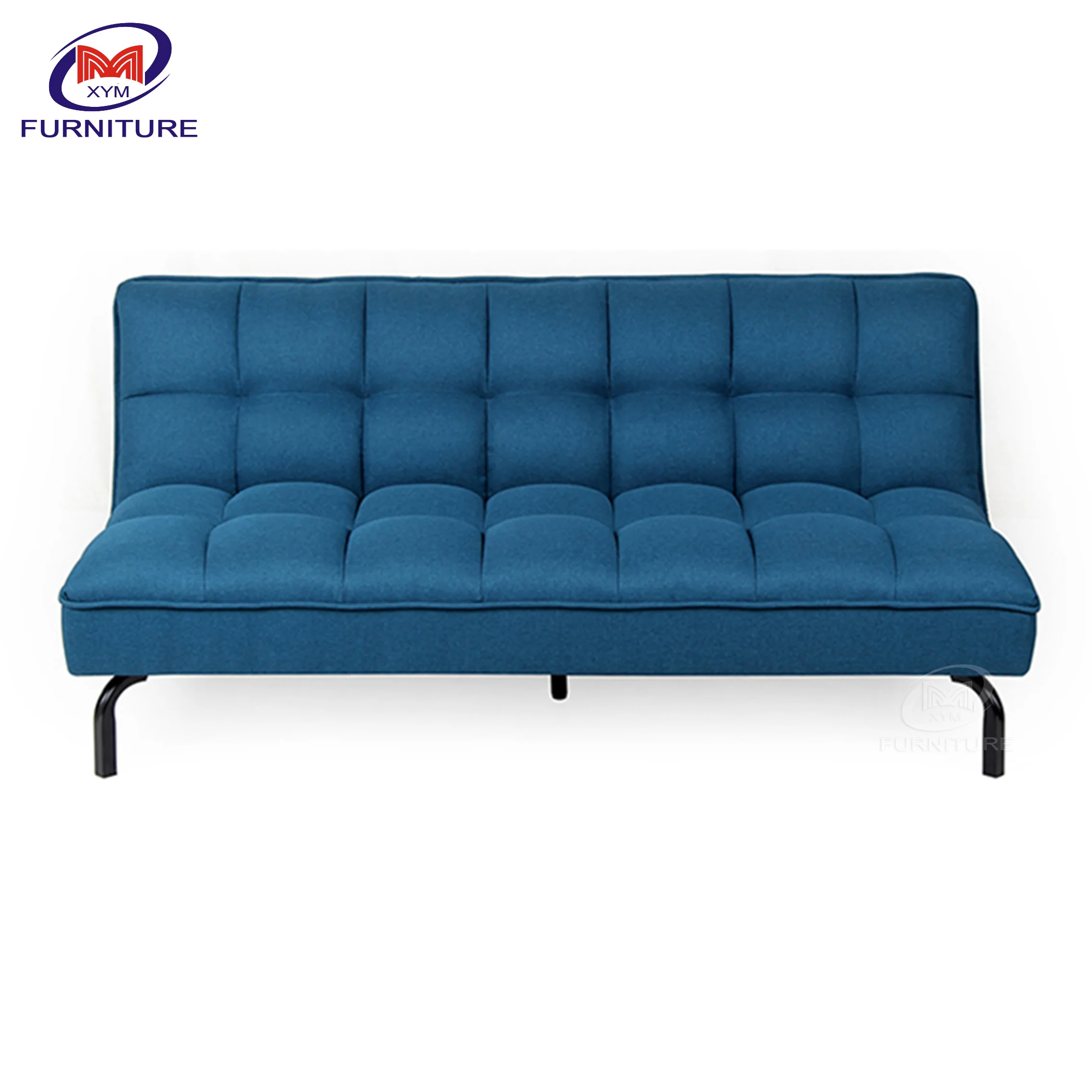 
Hotel Apartment House Inflatable Wooden Frame Blue Fabric Sofa Bed Folding Simple Type Living Room Sofa Bed 