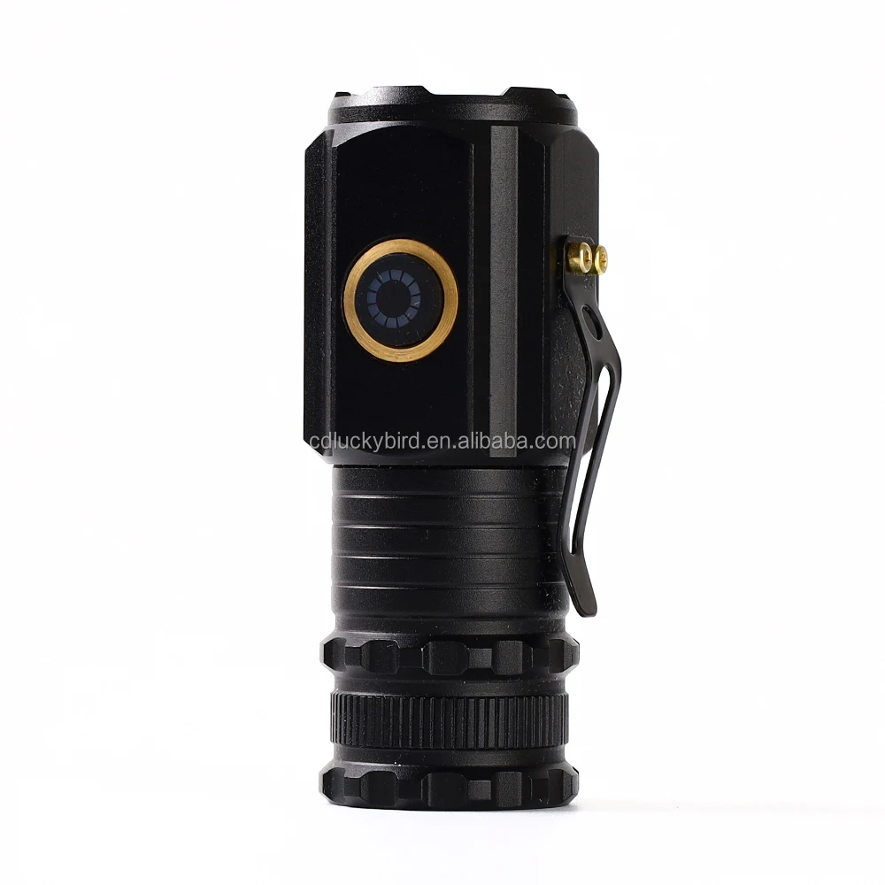 Waterproof Aluminum Small USB Rechargeable Powerful High Bright 9W Mini EDC LED Flashlight with Clip