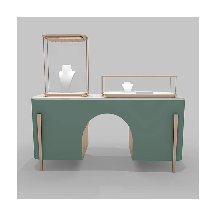 Manufacturer Direct Custom for Luxury Retail Metal Glass Jewelry Display Case Showcase Cabinet Design