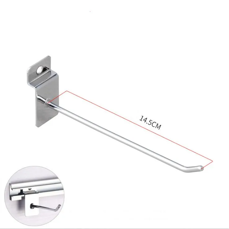 Iron Metal Slatwall Hooks Shop Display Rack Wall Shelf Bracket Slatwall Hooks Pegboard Hooks