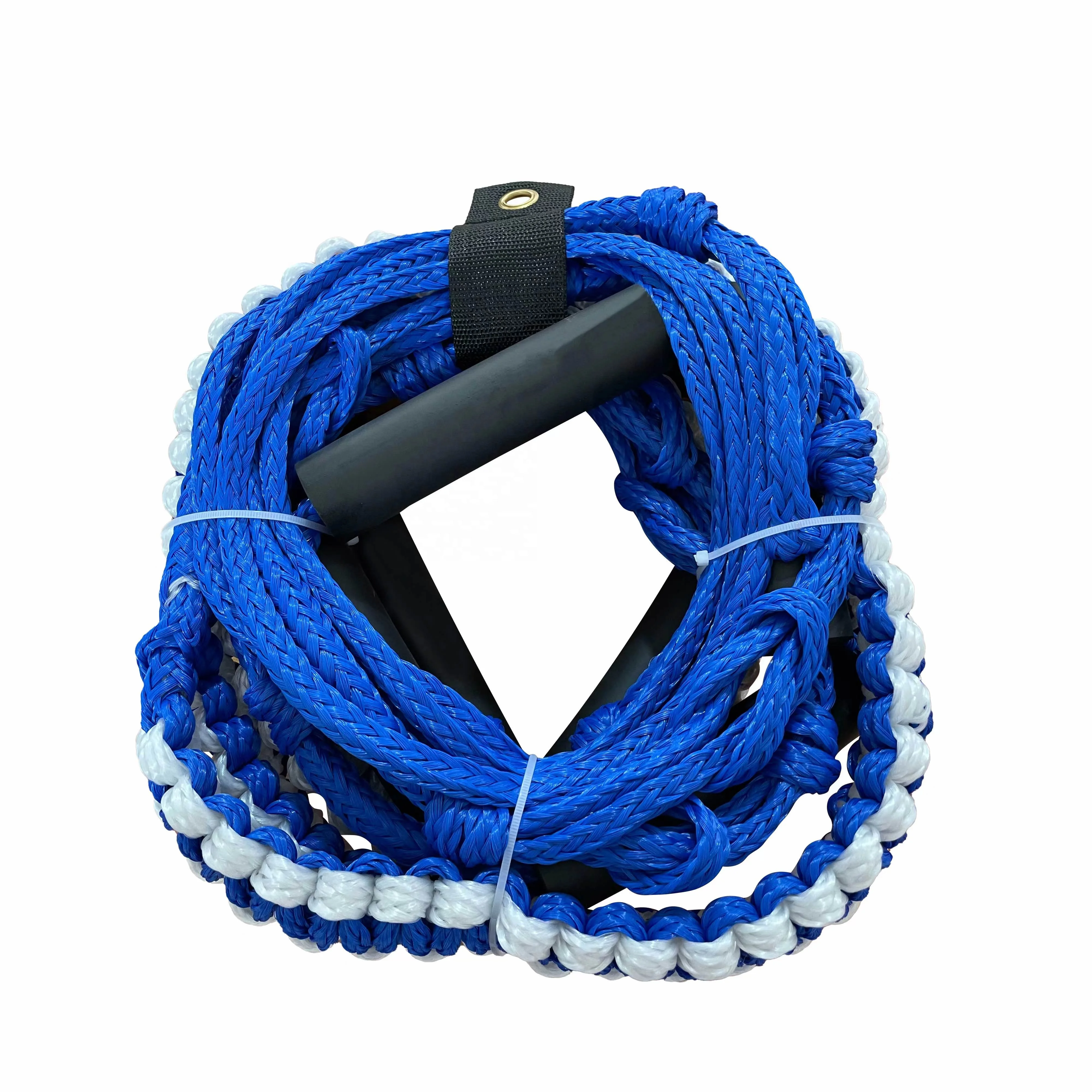 25ft 2200lbs WOVEN BRAIDED Water Ski Rope Traction for Boat Surfing Line Wakeboard Tow with 10In EVA Handle