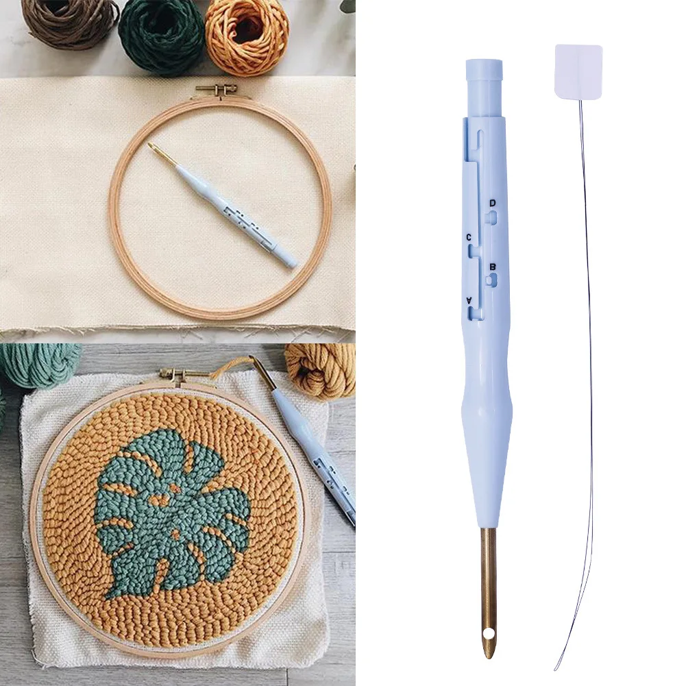 Amazon wholesale SKC Plastic Crafts Magic Embroidery Pen Punch Needle Adjustable Punch Needle