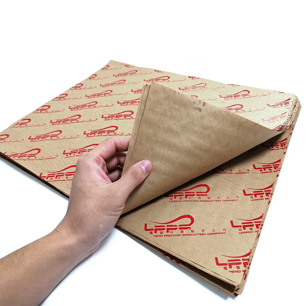 38CM*10M Eco-friendly kraft Buffer Paper logo printed honeycomb paper cushioning buffer Wrap Package paper for Red Wine Bottle