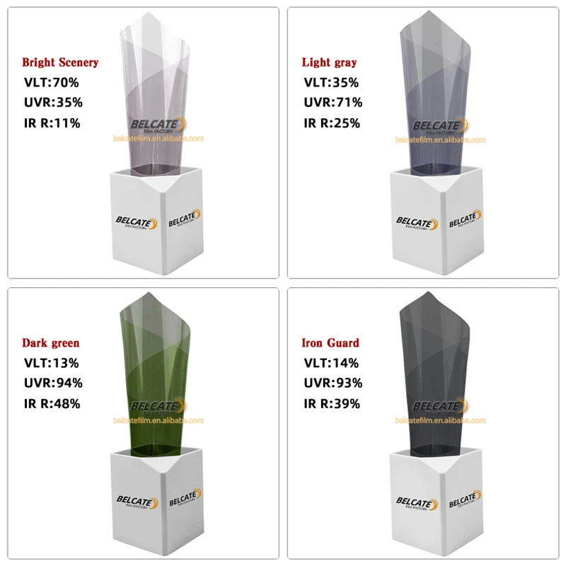 High Clear Vision Car Windshield Cover 2PLY Light Green Window Tint Film Car Film Window Tinting