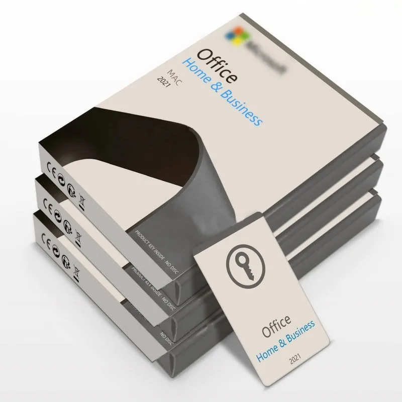 Genuine MS Office 2021 Home And Business Retail Bind Key For Mac Full Package LifeTime Office 2021 HB For MAC Keycard Box