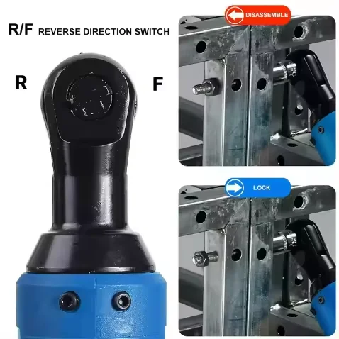 12v Cordless Electric Ratchet Wrench Tool Set with 2 Batteries and 1 Charger Power Ratchet Wrench Adjustable Angle Wrench