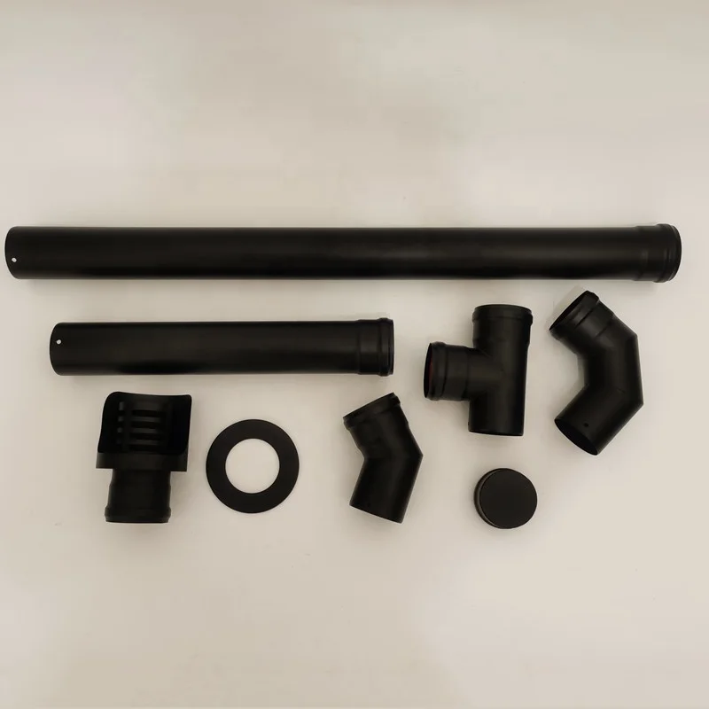 Pellet Stove Pipe 45 Degree Elbow for Black 80
