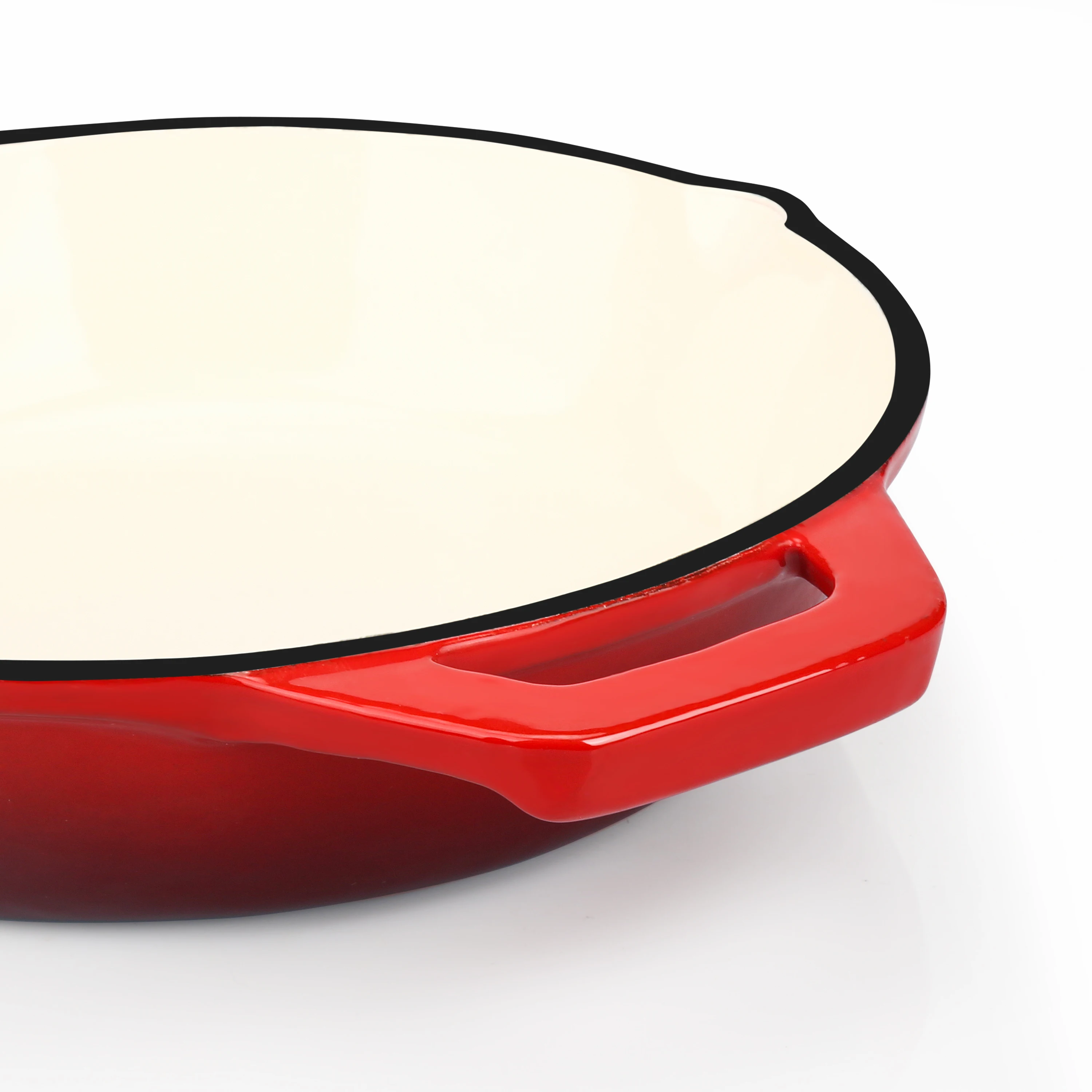 Wholesale High Quality Enamel Cast Iron Fry Pan, 8 Inches Round Cast Iron Frying Pan Skillet Grill Pan