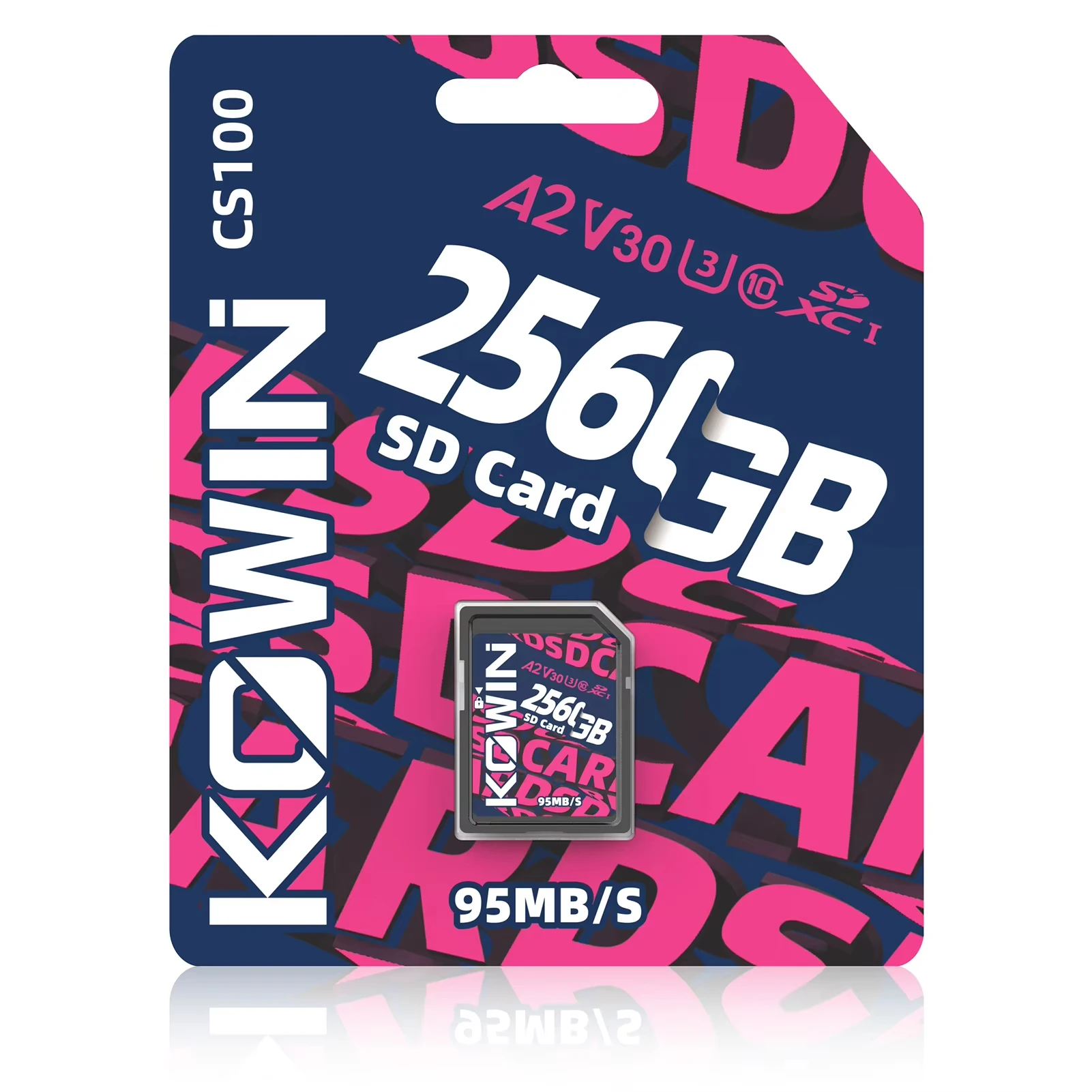 KOWIN Factory Price Sale CS100 256GB Capacity SDXC UHS-1 Class 10 95MB/s Read Speed Memory Card SD Card For Cell Phone