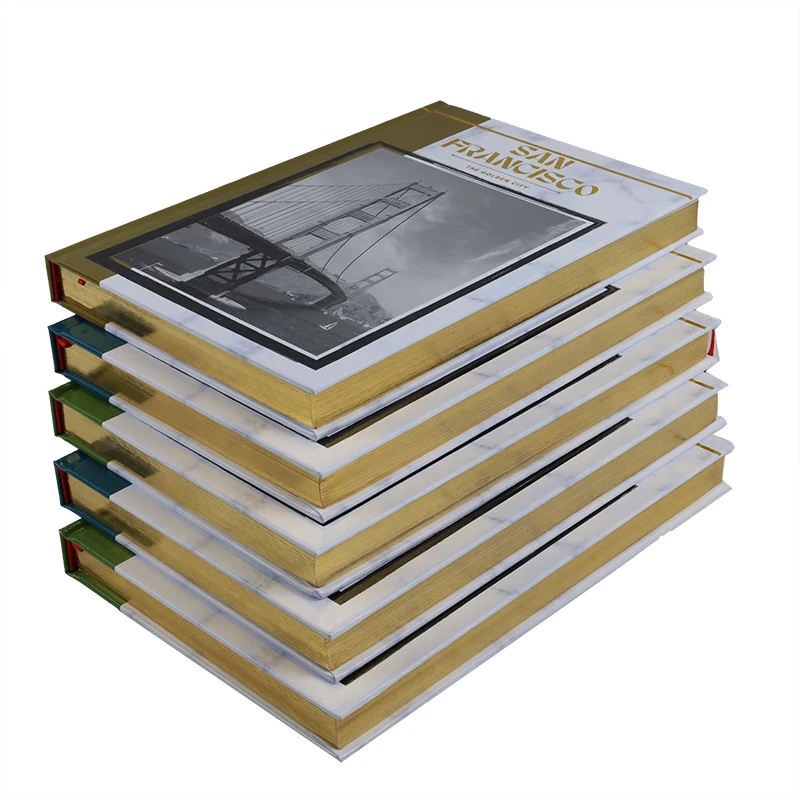 City Theme Bronzing decorative coffee table book set fake books for decoration