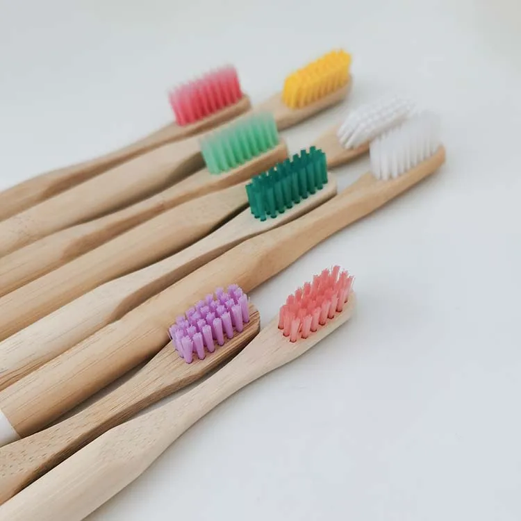 Natural bamboo soft bristle charcoal toothbrush 100% biodegradable toothbrush with bamboo case