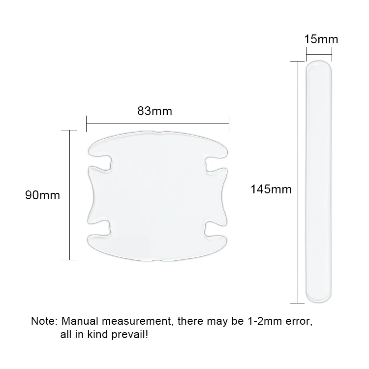 ZY Custom Logo Car Door Handle Bowl Sticker Scratch Protective Car Door Sticker