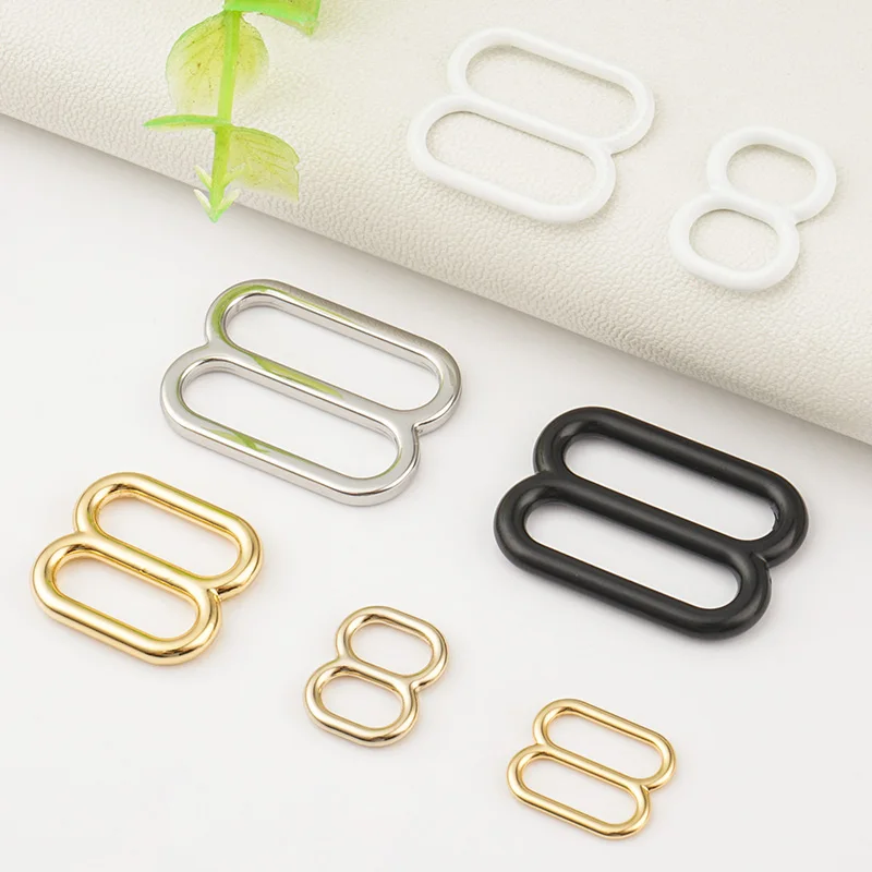 Many Sizes 8 Shape Slider Buckle Swimwear Accessories Underwear Bikini Buckle Bra Strap Adjuster Slider Bra Adjustment Buckle