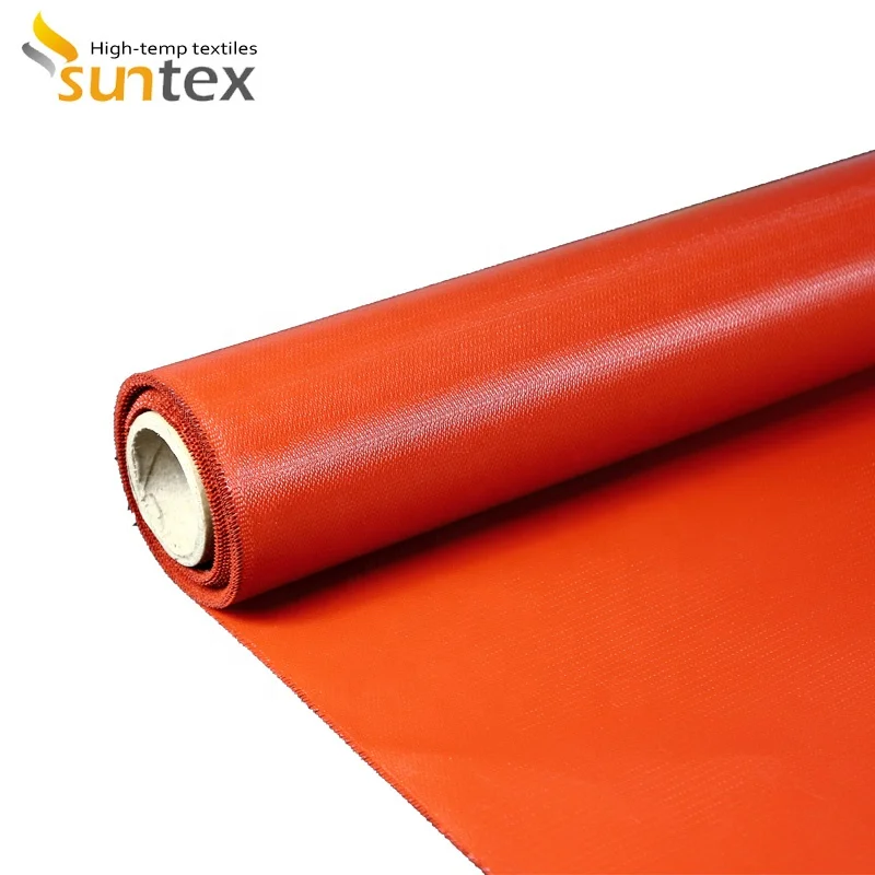 Fireproof Silicon Rubber Coated Fiberglass Chemical Fire Resistant Cloth