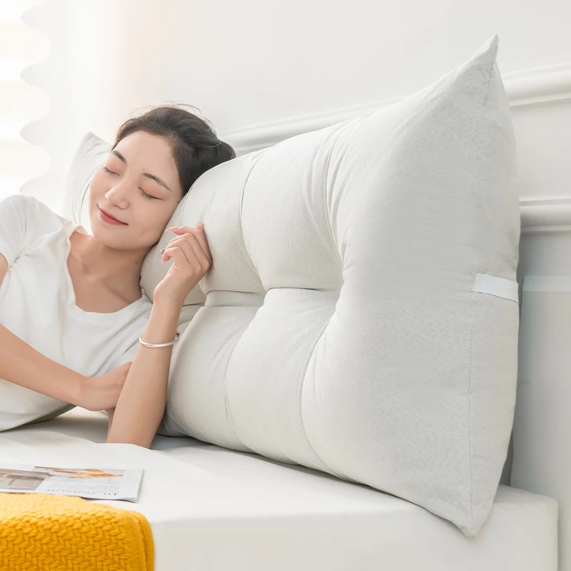 Hot sale waist back support modern Korean style cushion double bed backrest large pillow