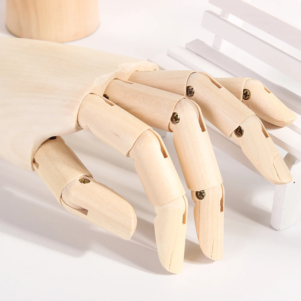 Xin Bowen 10 Inches Fine Quality Wooden Hand With PVC TUBE Package Art Model For Sketch Art Creation Accessories