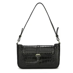 Hot Sale High Quality Crocodile Leather Texture One Shoulder Messenger Underarm Bags Wholesale