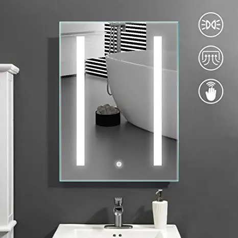 WINER M&G 5MM Safe and explosion-proof frameless Touch Rectangle Bathrooms Mirror With Led Light