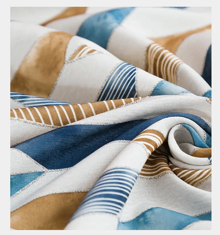 Hot-selling plaid tablecloth American coffee table cloth stitching cover cloth thickened round table cloth