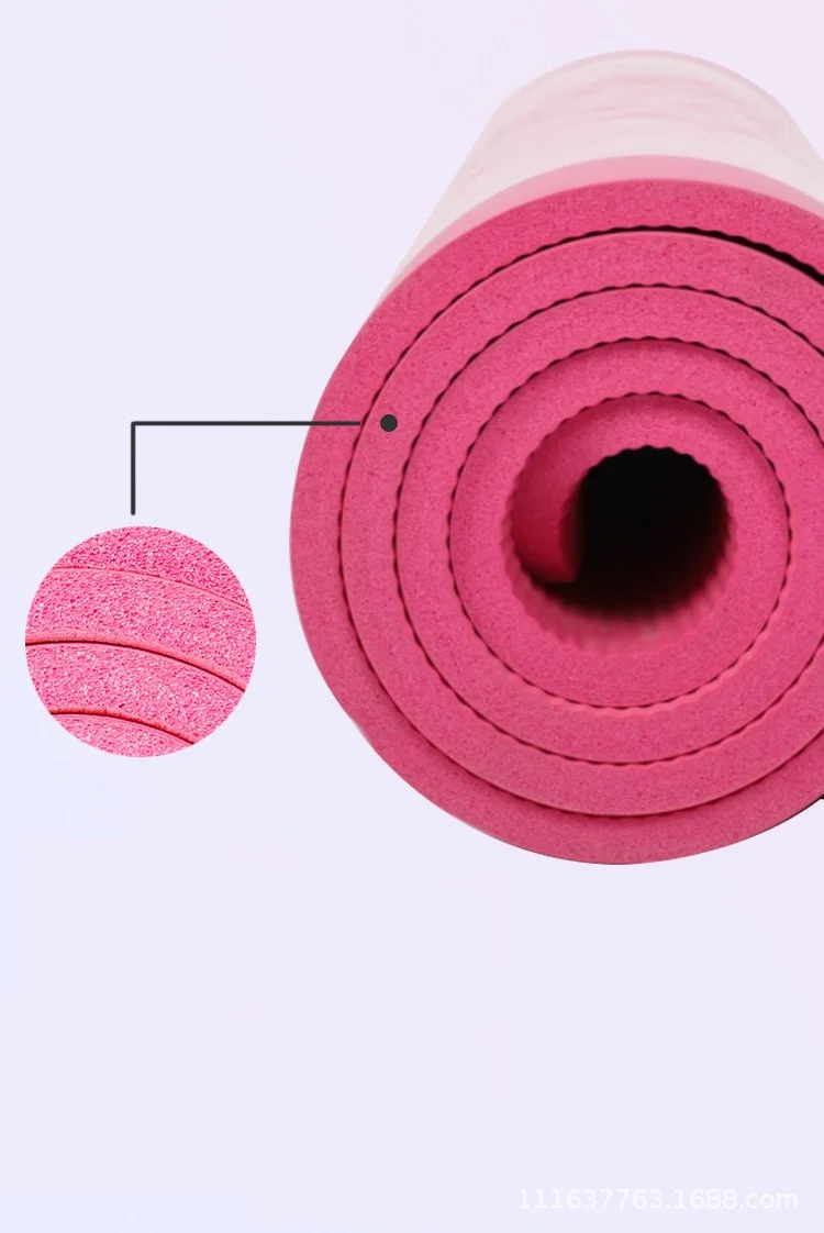 SMARTFIT Extra Thick Yoga And Pilates Mat NBR Anti-Tear Exercise Yoga Mat with Carrying Strap Non-Slip Fitness Mat