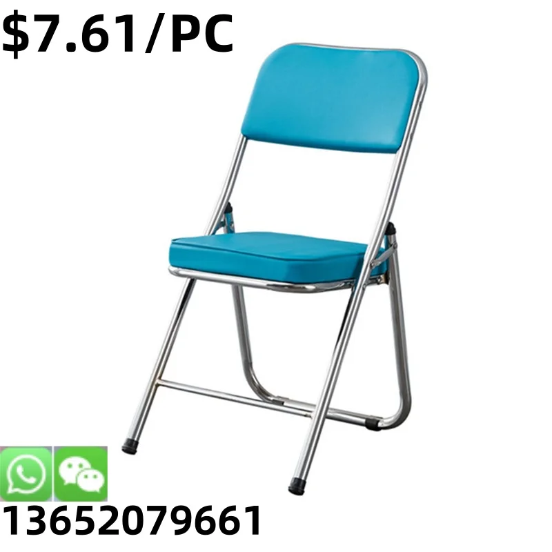Popular High level park metal courtyard kitchen leather Metal Folding Chair