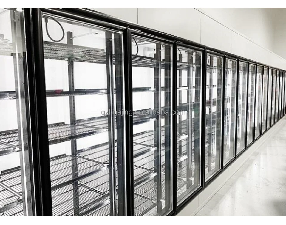 Walk in Cooler Freezer Cold Room panel and glass door with shelf