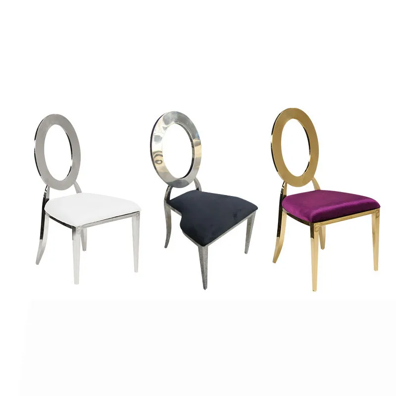 Party Outdoor Wedding Event Banquet Wedding Gold O Back Chairs Luxury Chairs For Wedding Reception with shipping service