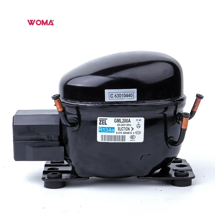 ZEL GML70A GML110A GML125A  GML140A GML160G GML180A GML200A 220/240V/50Hz  R134a refrigeration compressor for refrigerator