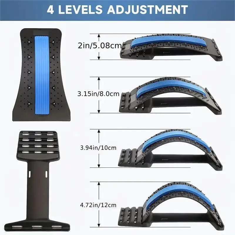 YETFUL Spine Board Lumbar Stretcher Adjustable Lumbar Cracker Board Back Massager for Scoliosis