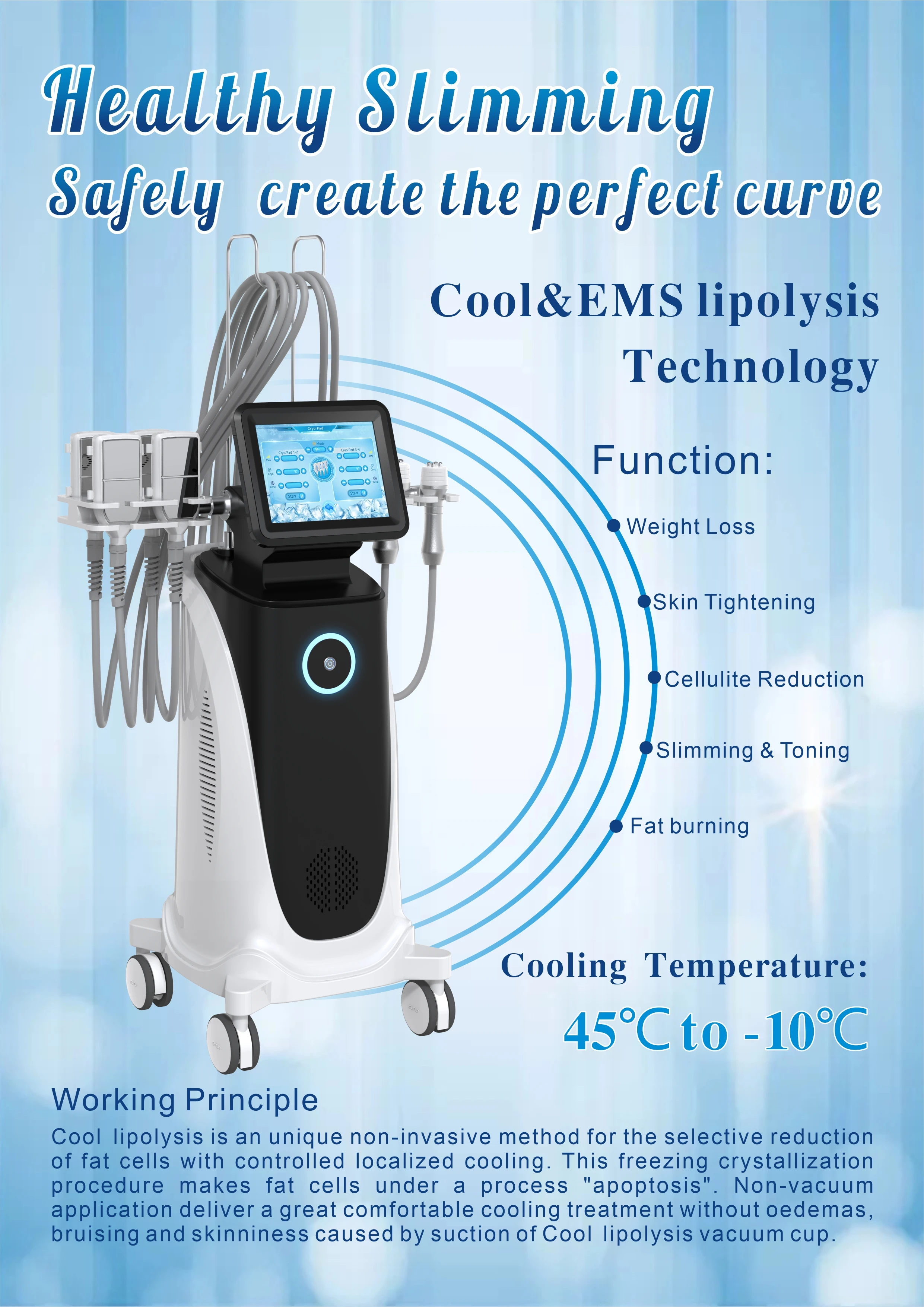 2023 Newest cryo ems muscle building body sculpt RF fat freeze coolsculption slim beauty cyrotherapy machine