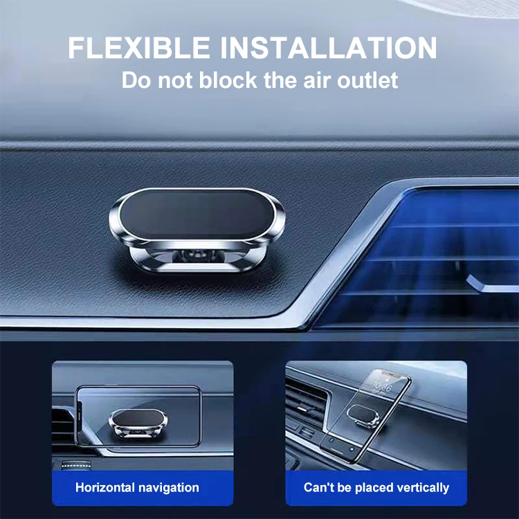 Universal Magnetic Car Phone Holder Stand Mini Multifunctional Magnetic Mobile Phone Holder For Car