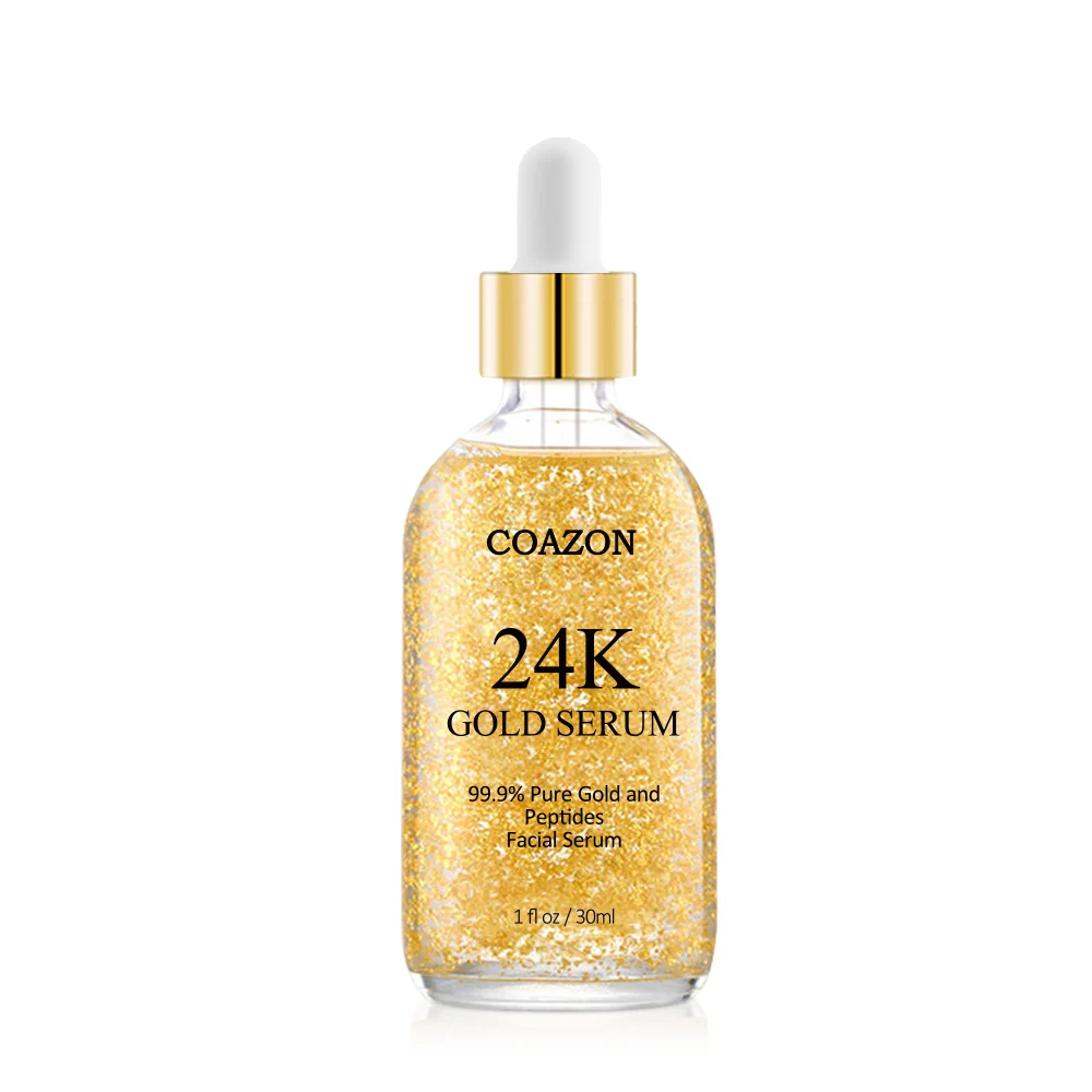 OEM custom brand 24K Gold Anti Aging Face Serum Moisturizer Enriched with Vitamin C Serum for Wrinkle Reduction 30ml
