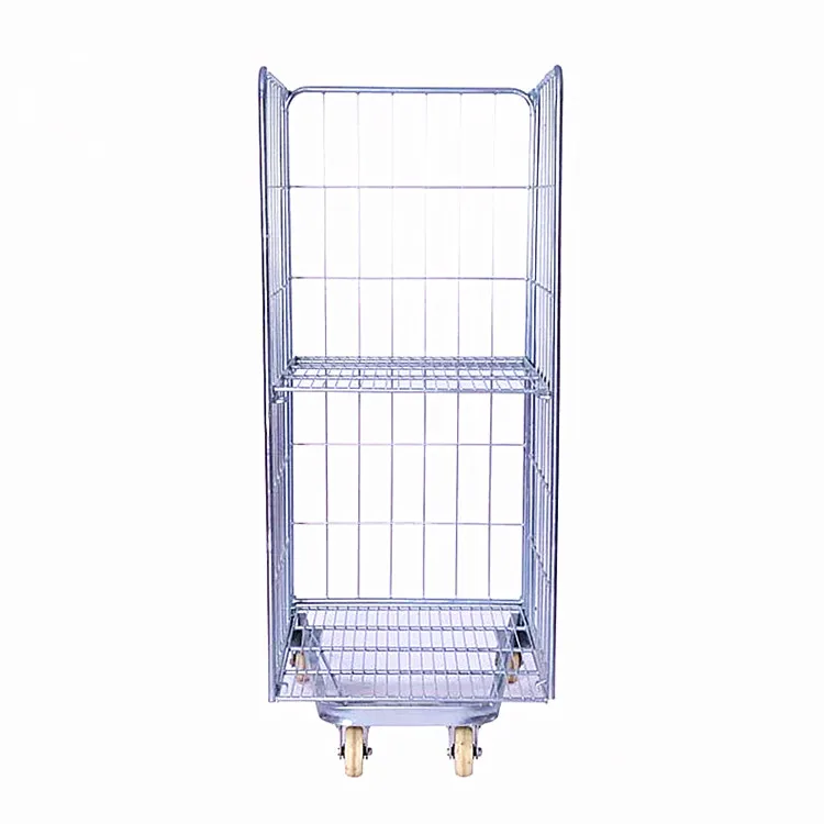 Professional Manufacture Cheap Metal Foldable Roll Container Cart Cage