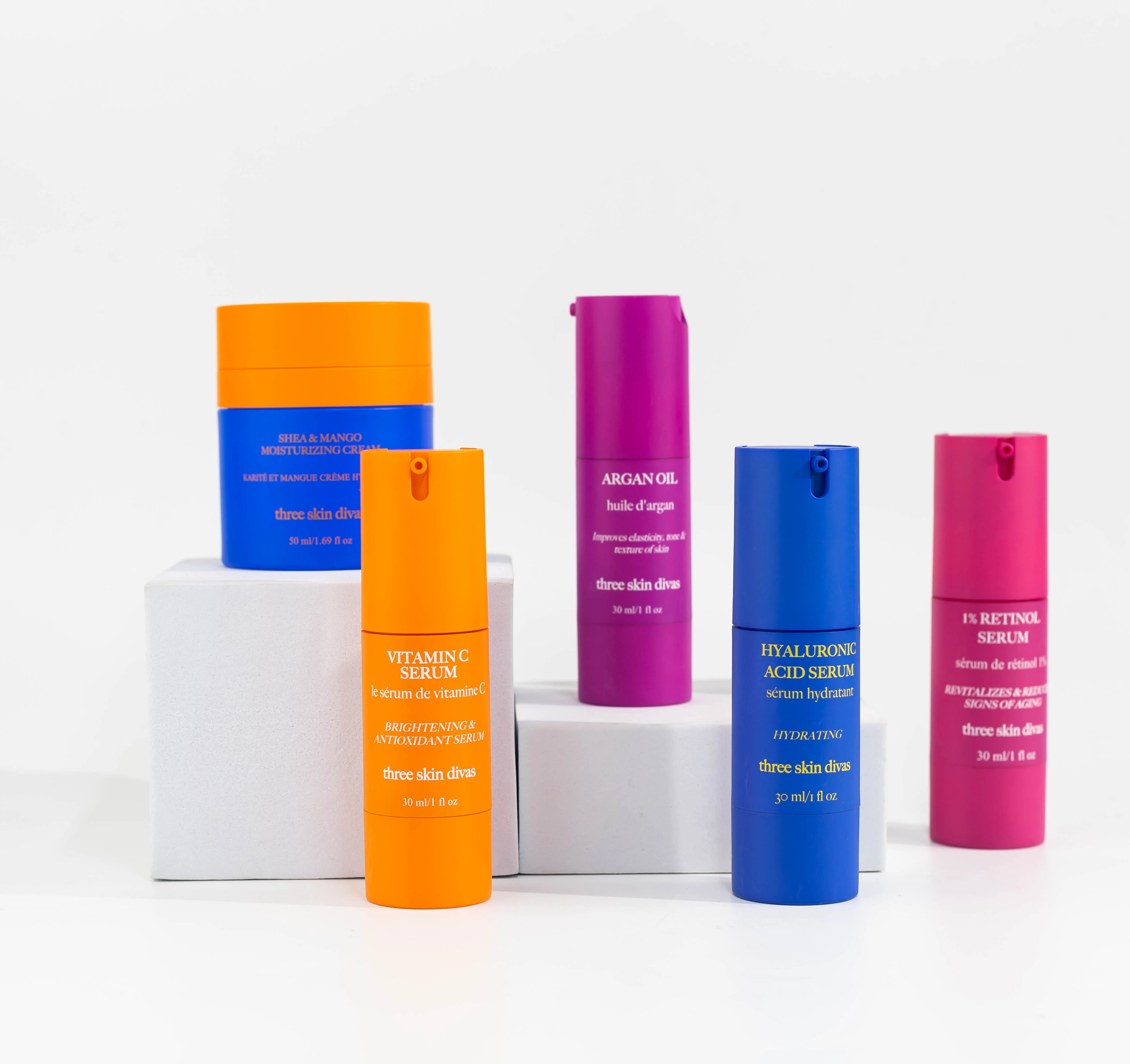 Serum Bottle 50g Cosmetic Jar ABS Two Tone Cosmetic Bottles Airless Pump Cosmetic Packaging Plastic Custom Matte Color 30ml