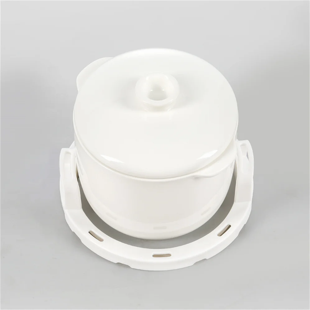 One Key Thermal Insulation Water Proof Heating White Porcelain Durable Electric Stew Pot