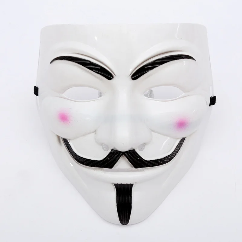 Halloween Party V Mask Decoration Wholesale Festive Atmosphere Thriller Halloween Horror Dress Up Props V Face Mask