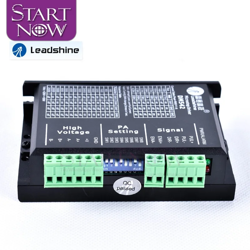  Leadshine 2 фазы цифровой шагового драйвер DM542 Nema 23 аналоговые 20-50VDC Max 4.2A для станка с ЧПУ CO2 автомат