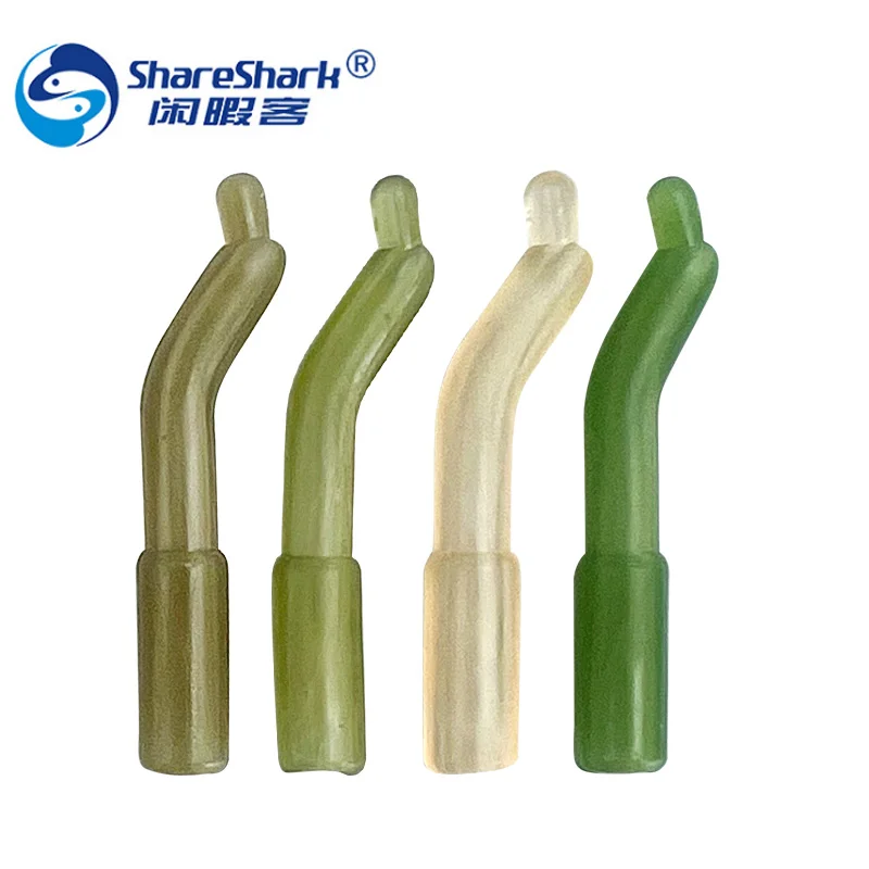 50PCS Fishing Line Aligner Hook Sleeves Rubber Anti Tangle Carp Hair Rigs Sleeves Terminal Carp Fishing Accessories Tackle