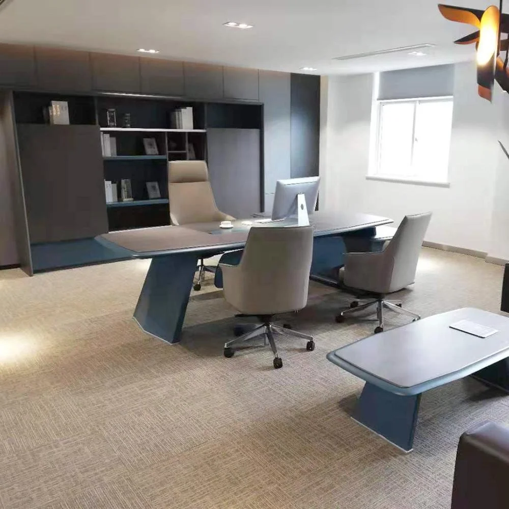 Высококачественный современный дизайн, роскошный деревянный шпон, главный менеджер, директор, Председатель, офисная мебель, китайский стол руководителя