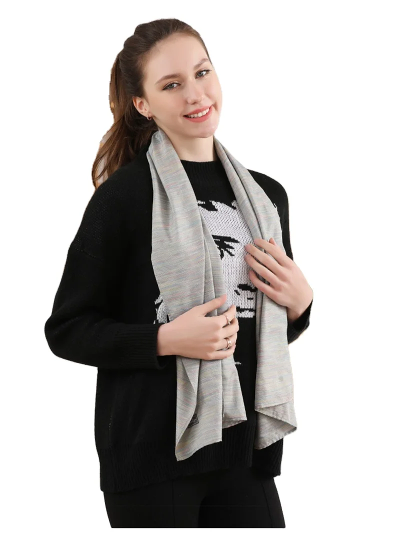 Anti Radiation Scarf Silver Fiber Electromagnetic Radiation Protective Scarf Computer EMF Shielding Neck Protection Scarves