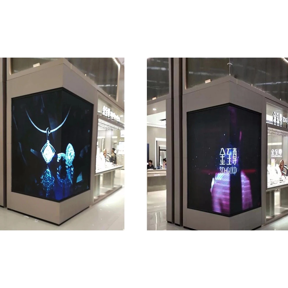 90 Degree Wall-Mounted 3D Billboard Outdoor LED Display Corner Building Advertising Screen Signboard for Shopping Malls