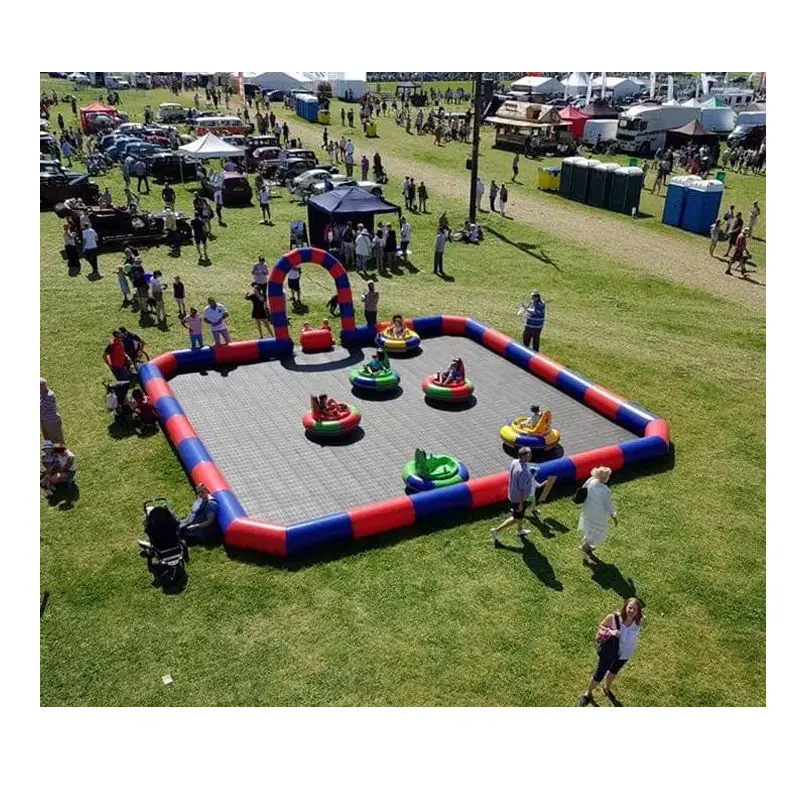 blow up bumper cars inflatable arena racing track with bottom perimeter race kids soft play inflatable bumper car