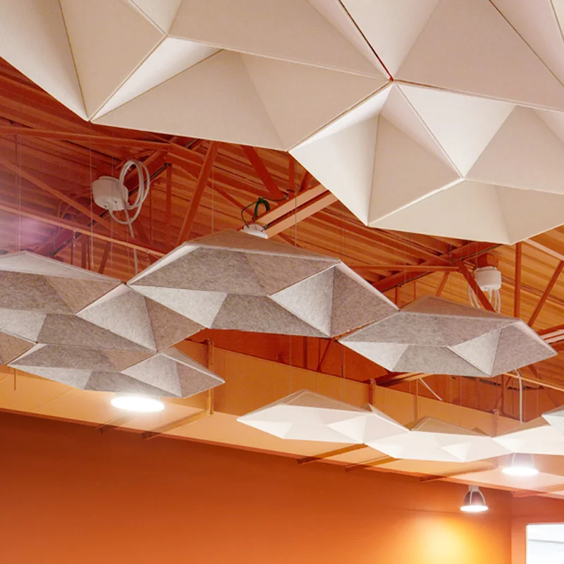 PET Acoustic Ceiling Modular Ceiling System for School Office Decoration sound proofing acoustic panel and ceiling